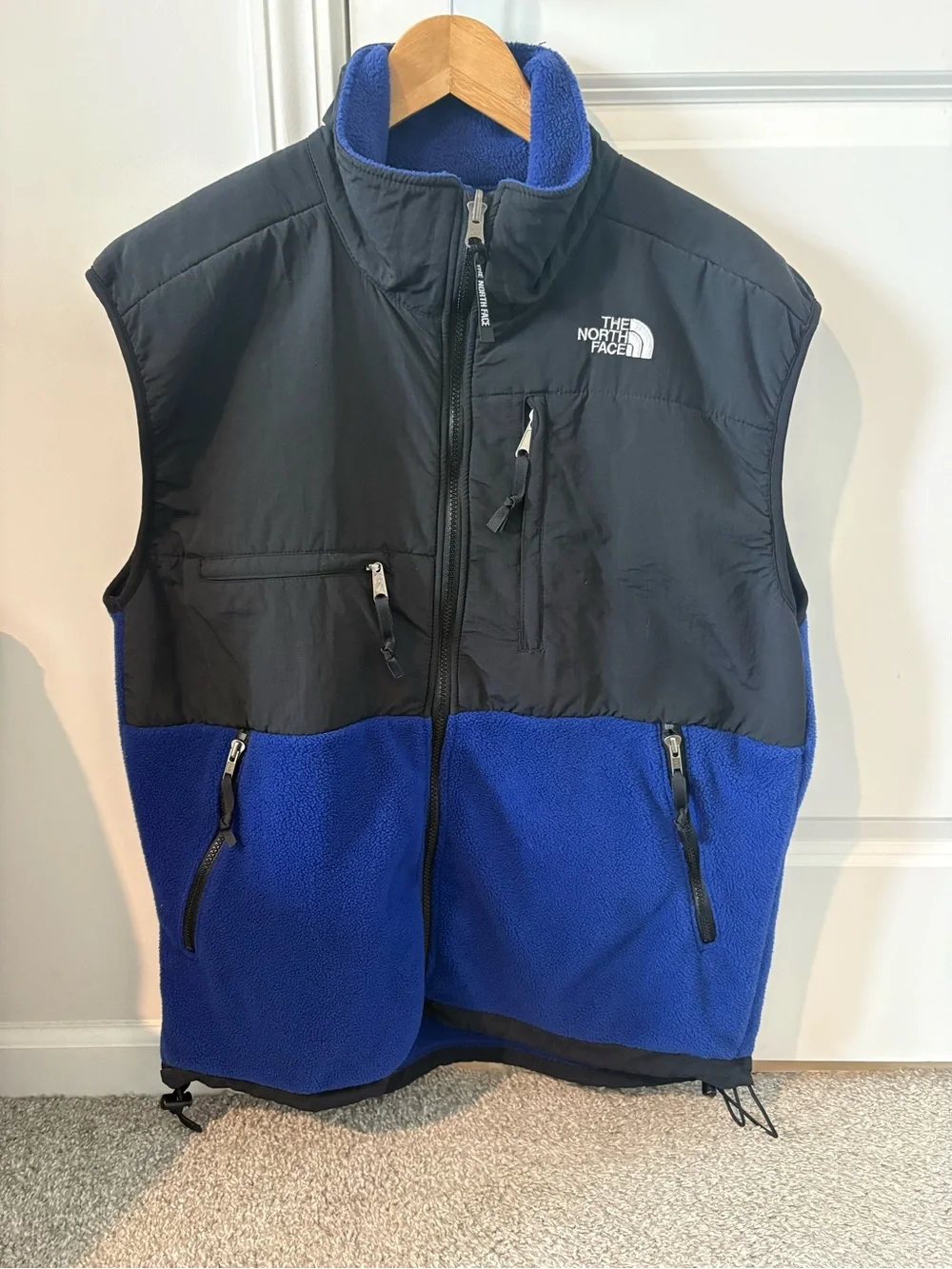 The North Face Men’s Retro Denali Fleece Vest Royal Blue/Black Large